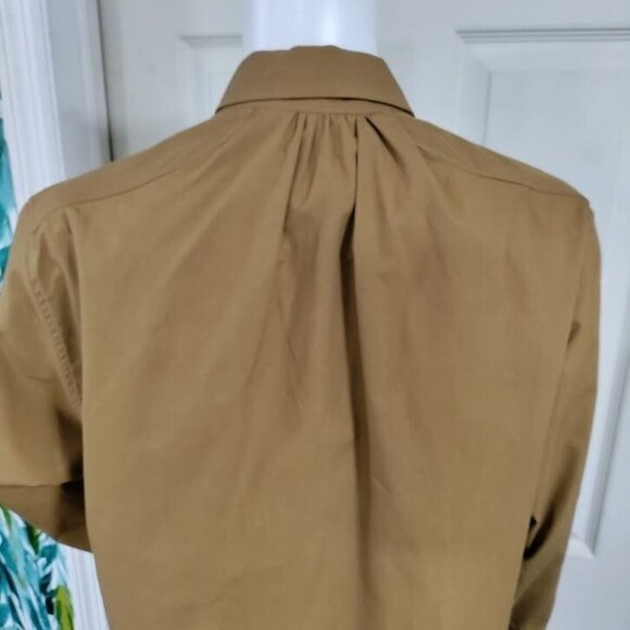 OFFICINE GENERALE Virginie Quiet Luxury Brown Modest Lagenlook Shirt Dress M - Picture 9 of 16